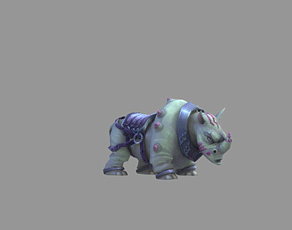 Gif animé rhinocéros tombe